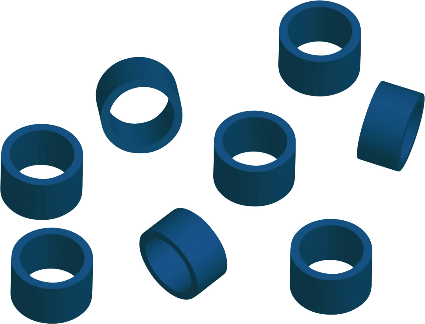 Codierringe Packung 50 Stück blau