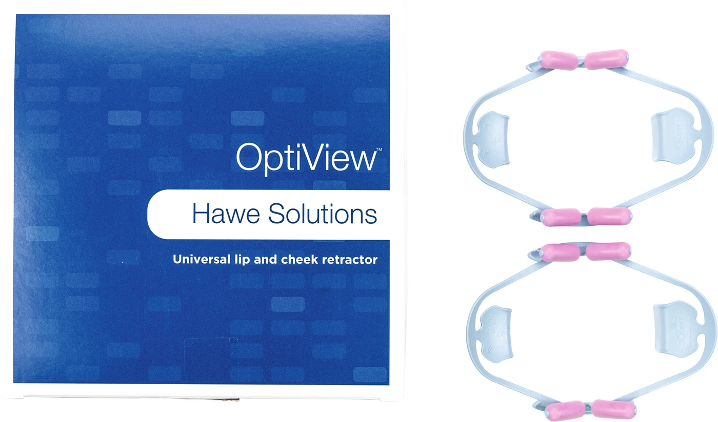 OptiView™ Packung 2 Lippen- und Wangenhalter mit montierten Lippenpolster Small