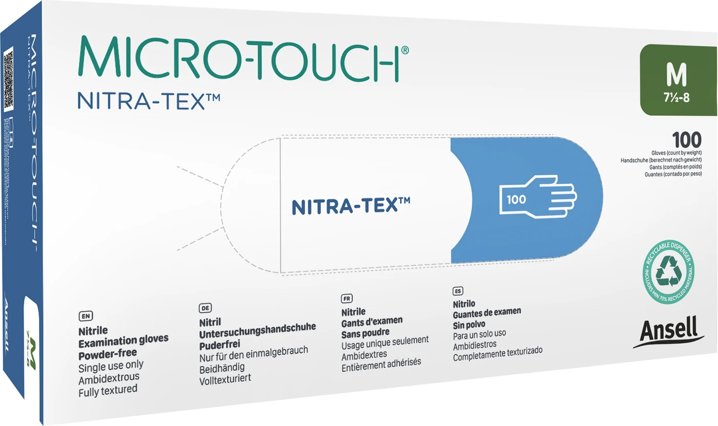 MICRO-TOUCH® Nitrax-Tex™ Packung 100 Stück puderfrei, blau, S