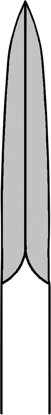 Dreikantbohrer 219 Packung 6 Stück, HP, Figur 468, 12 mm, ISO 023