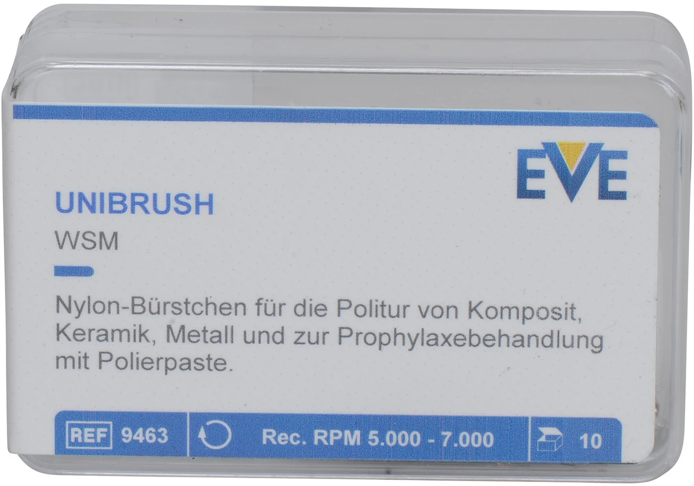 EVE UNIBRUSH Packung 10 Stück weiß, WSM, RA, 4 x 6,5 mm EVE UNIBRUSH Packung 10 Stück weiß, WSM, RA, 4 x 6,5 mm