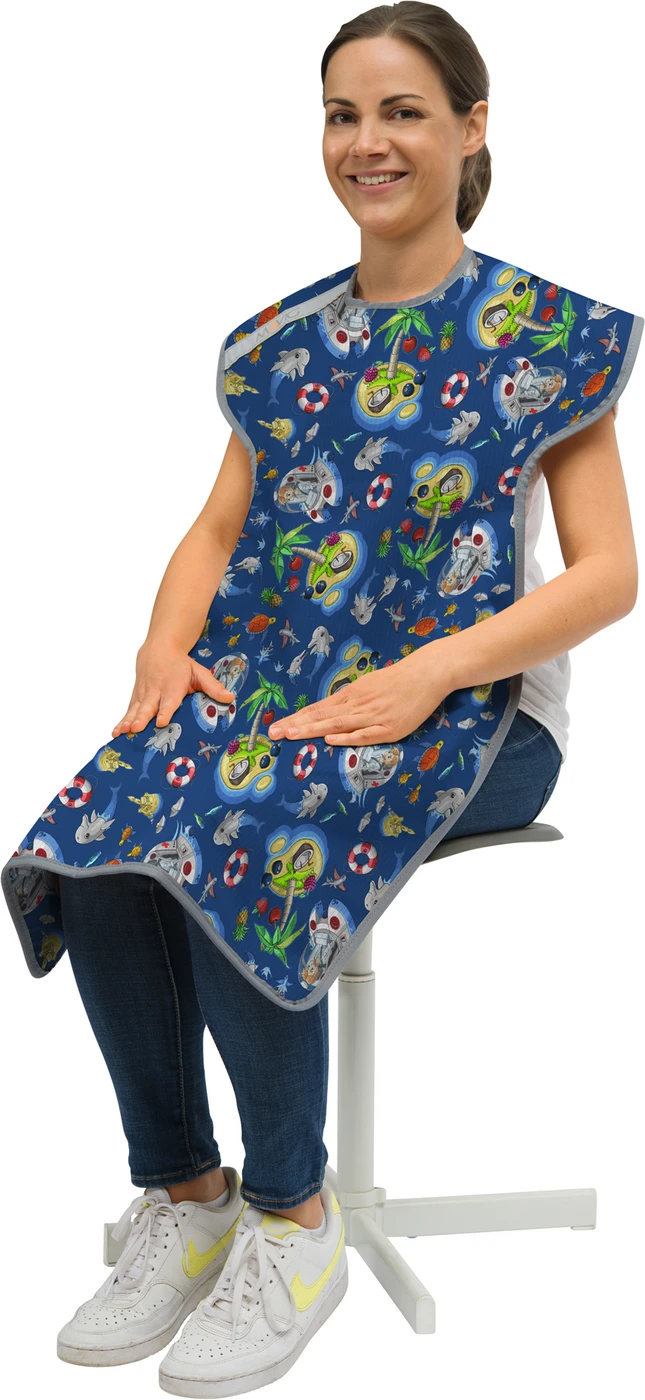 RD642 Patienten-Dentalschürze Stück Happy, NovaLite Plus, ComforTex® HPMF, für Erwachsene