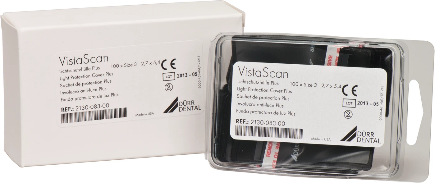 VistaScan Lichtschutzhüllen Plus Packung 100 Stück schwarz, Size 3 (2,7 x 5,4 cm)