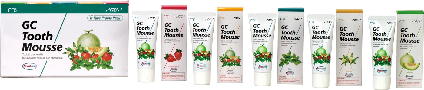 GC Tooth Mousse® Box 5 x 40 g sortiert