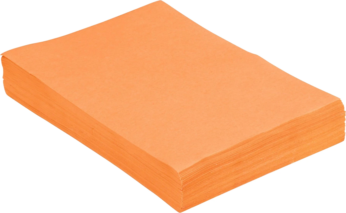 Monoart® Traypapier für Normtrays Blisterpackung 250 Stück 18 x 28 cm, orange