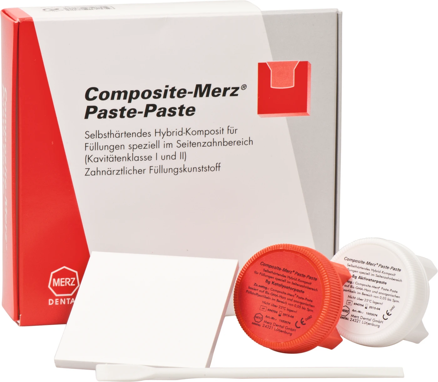 Composite-Merz® Paste-Paste Packung 8 g Aktivatorpaste, 8 g Katalysatorpaste universal, Zubehör