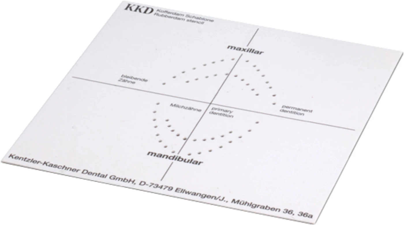 KKD® Lochschablone und KKD® Stempel Stück Schablone