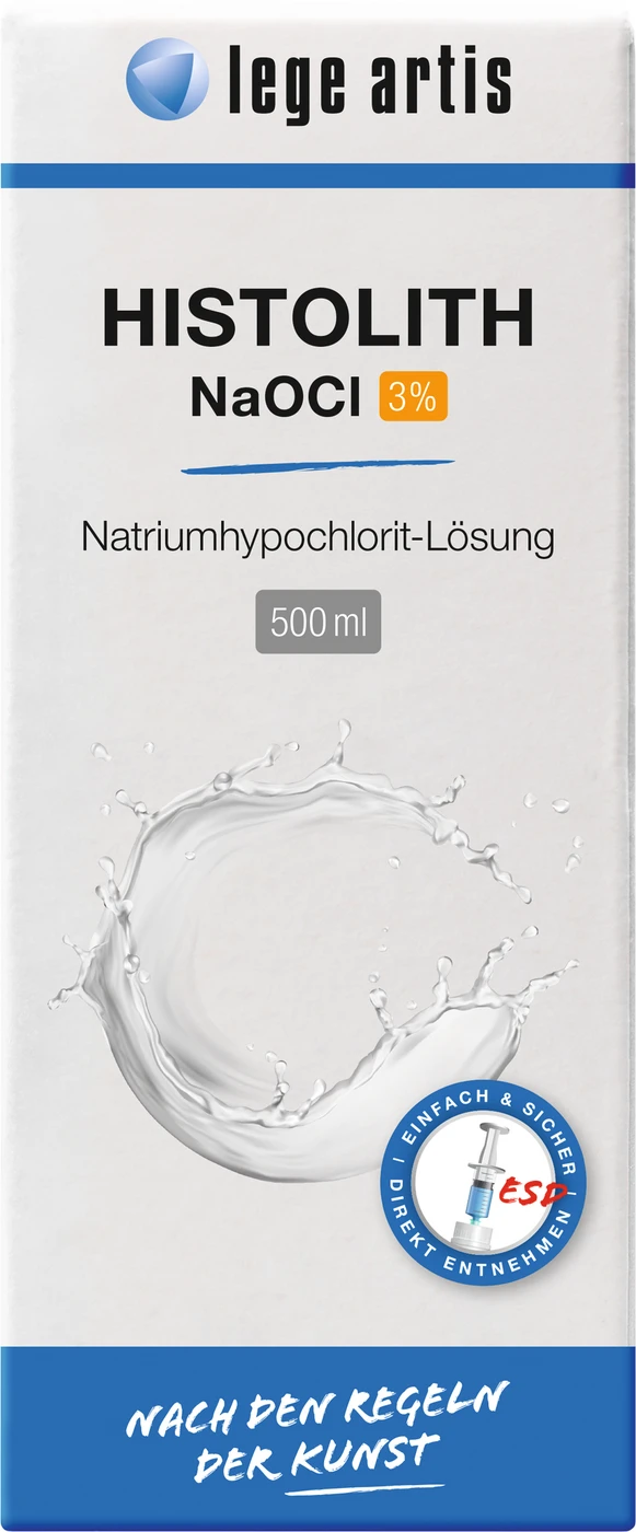 HISTOLITH NaOCl 3% Flasche 500 ml Lösung mit ESD-Entnahmesystem