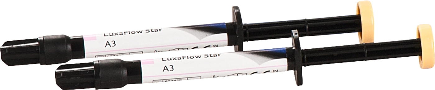 LuxaFlow Star Packung 2 x 1,5 g Spritze A3, 10 Luer-Lock Tips