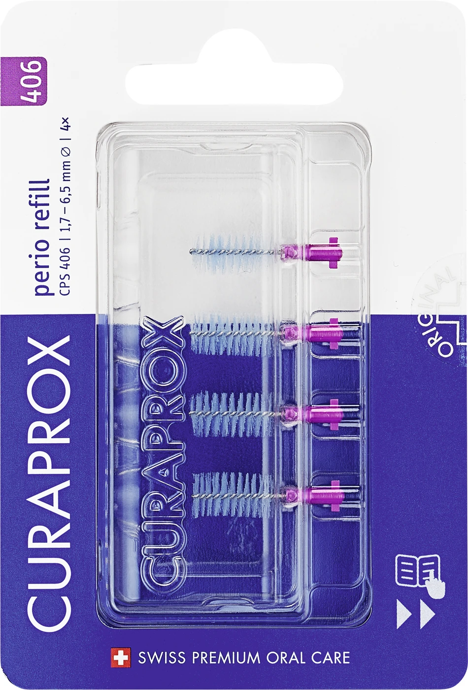 CURAPROX CPS perio Nachfüllpackung 4 Stück 406 pink, Ø 1,7-6,5 mm CURAPROX CPS perio Nachfüllpackung 4 Stück 406 pink, Ø 1,7-6,5 mm