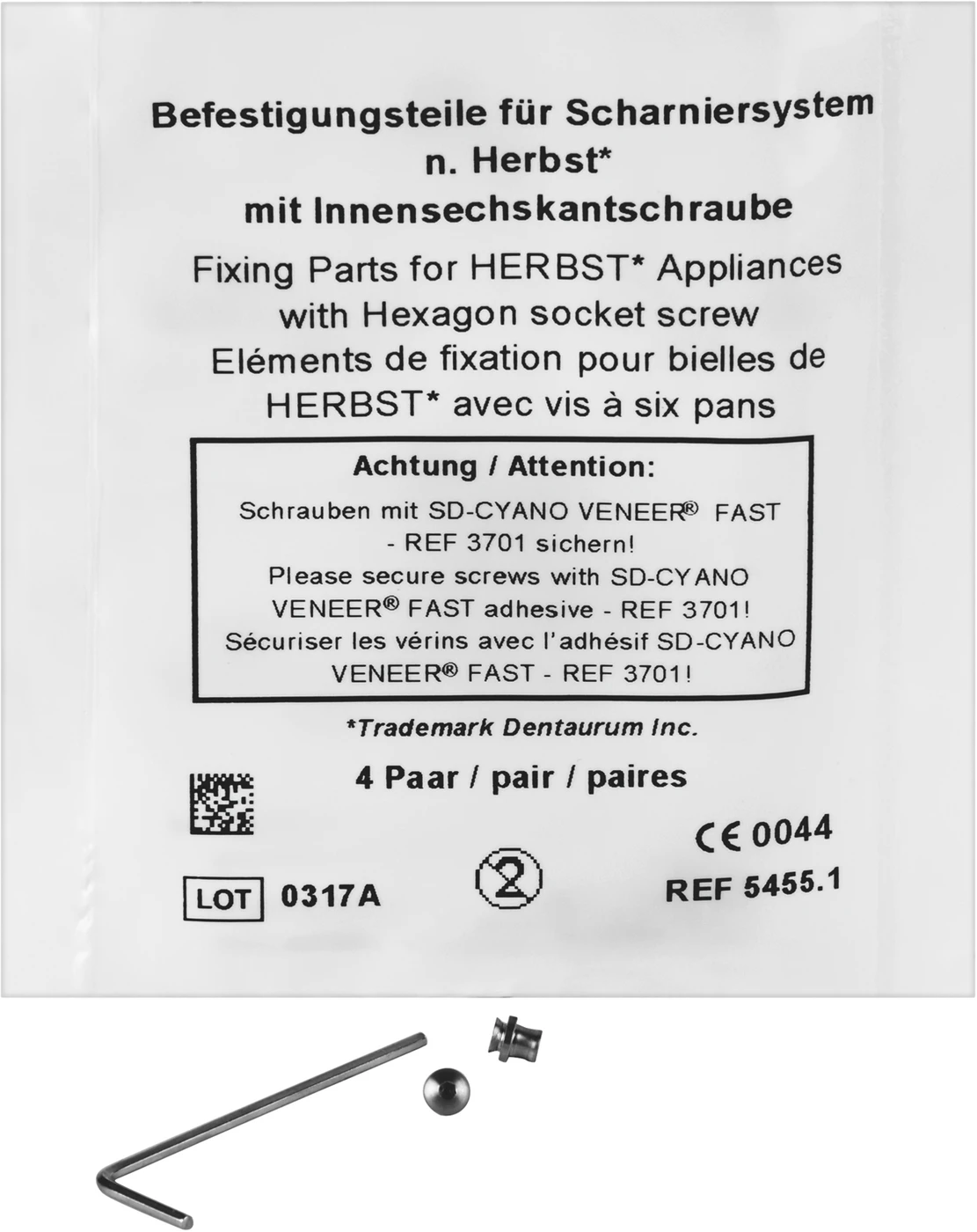 Befestigungsteile für Herbst Packung 8 Stück inklusive Innensechskantschrauben