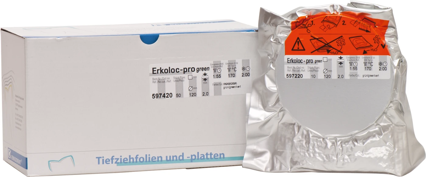 Erkoloc-pro green Packung 50 Stück Ø 120 mm, Stärke 2 mm Erkoloc-pro green Packung 50 Stück Ø 120 mm, Stärke 2 mm