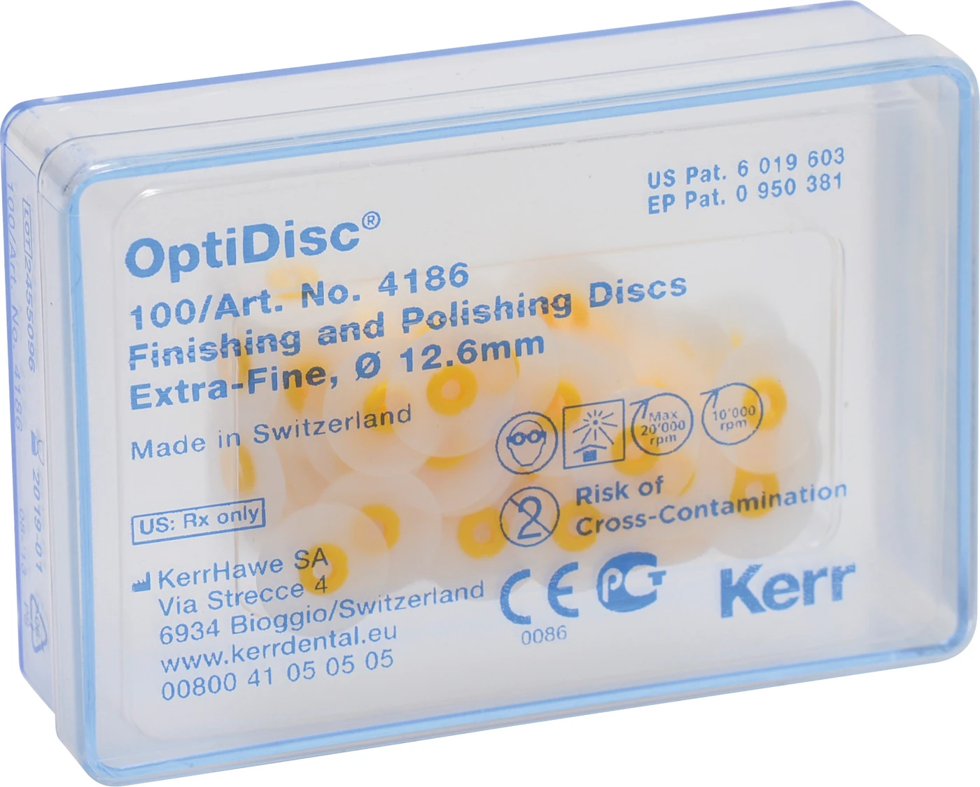 OptiDisc® Nachfüllpackung 100 Stück unmontiert, gelb extra fein, Ø 12,6 mm