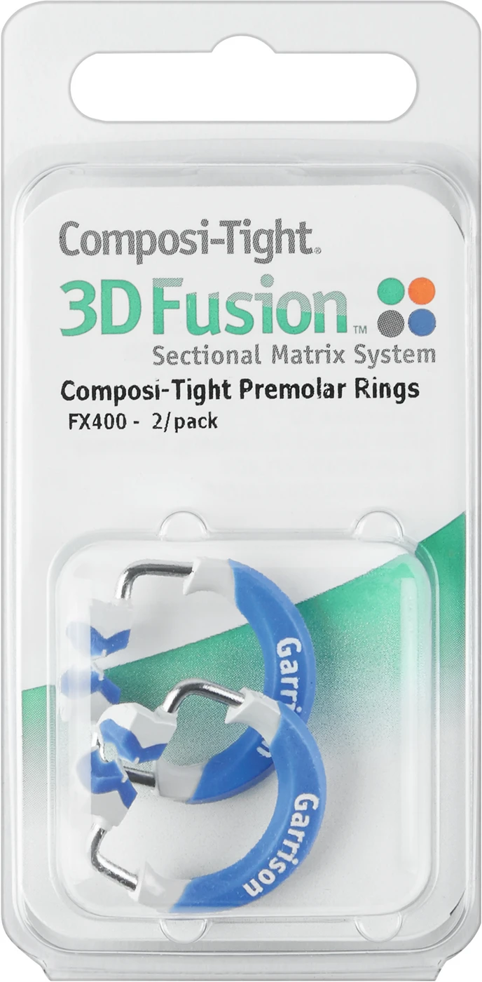 Separierringe Packung 2 x 3D Fusion Ringe blau, für kurze Zähne