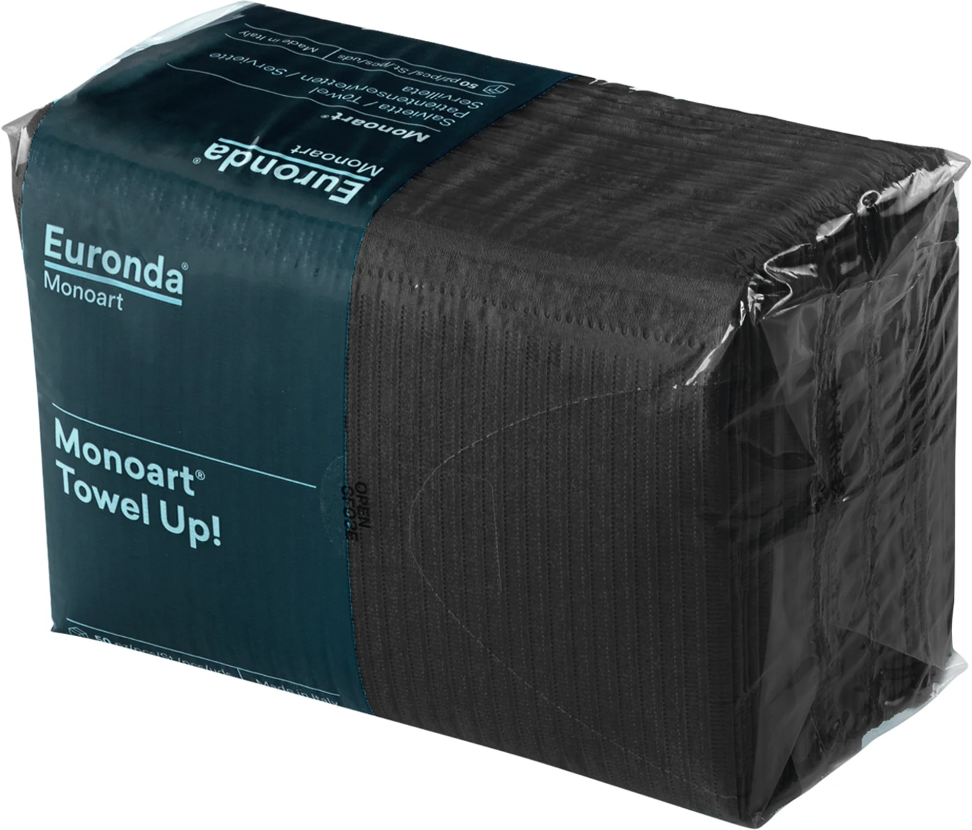 Monoart Patientenservietten Towel Up Packung 500 Stück schwarz, 33 cm x 45 cm