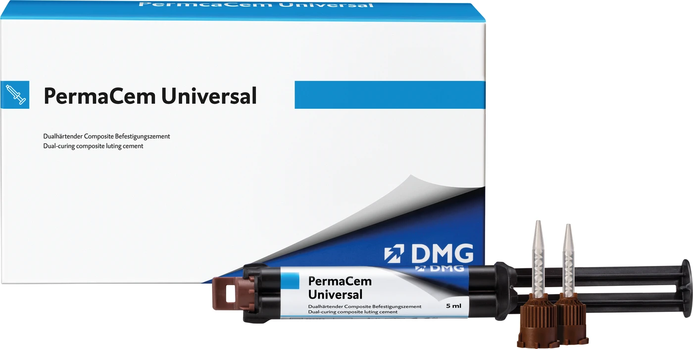 PermaCem Universal Packung 9 g Smartmix-Spritze A2,5, 10 Smartmix-Tips Short