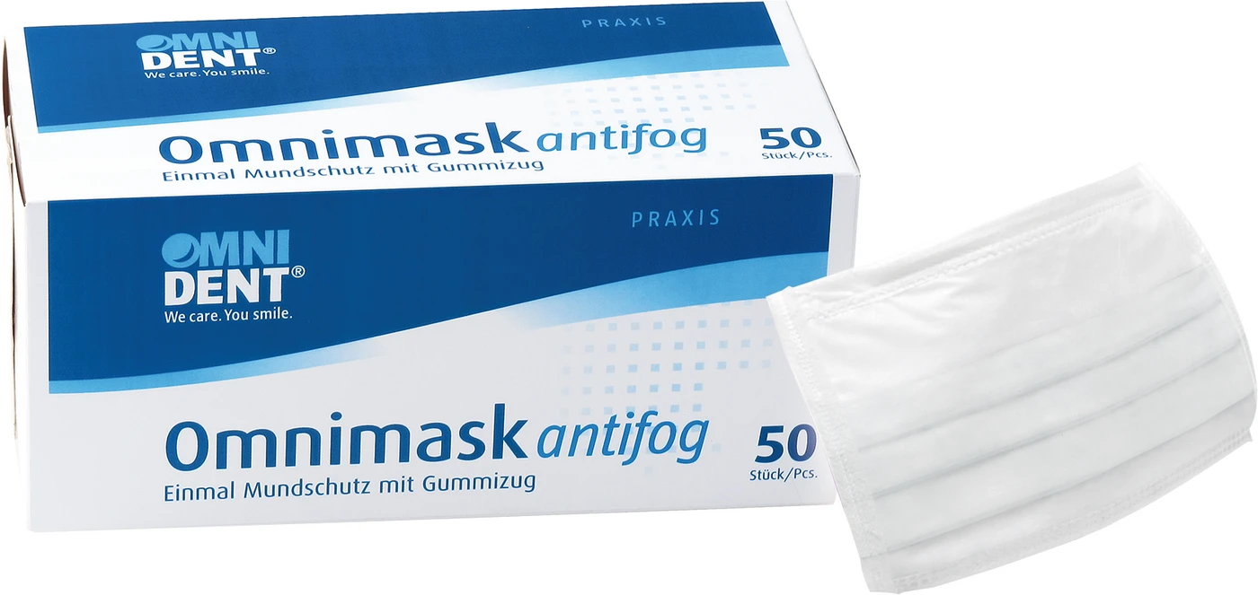 Omnimask antifog Packung 50 Stück weiß mit Gummizug