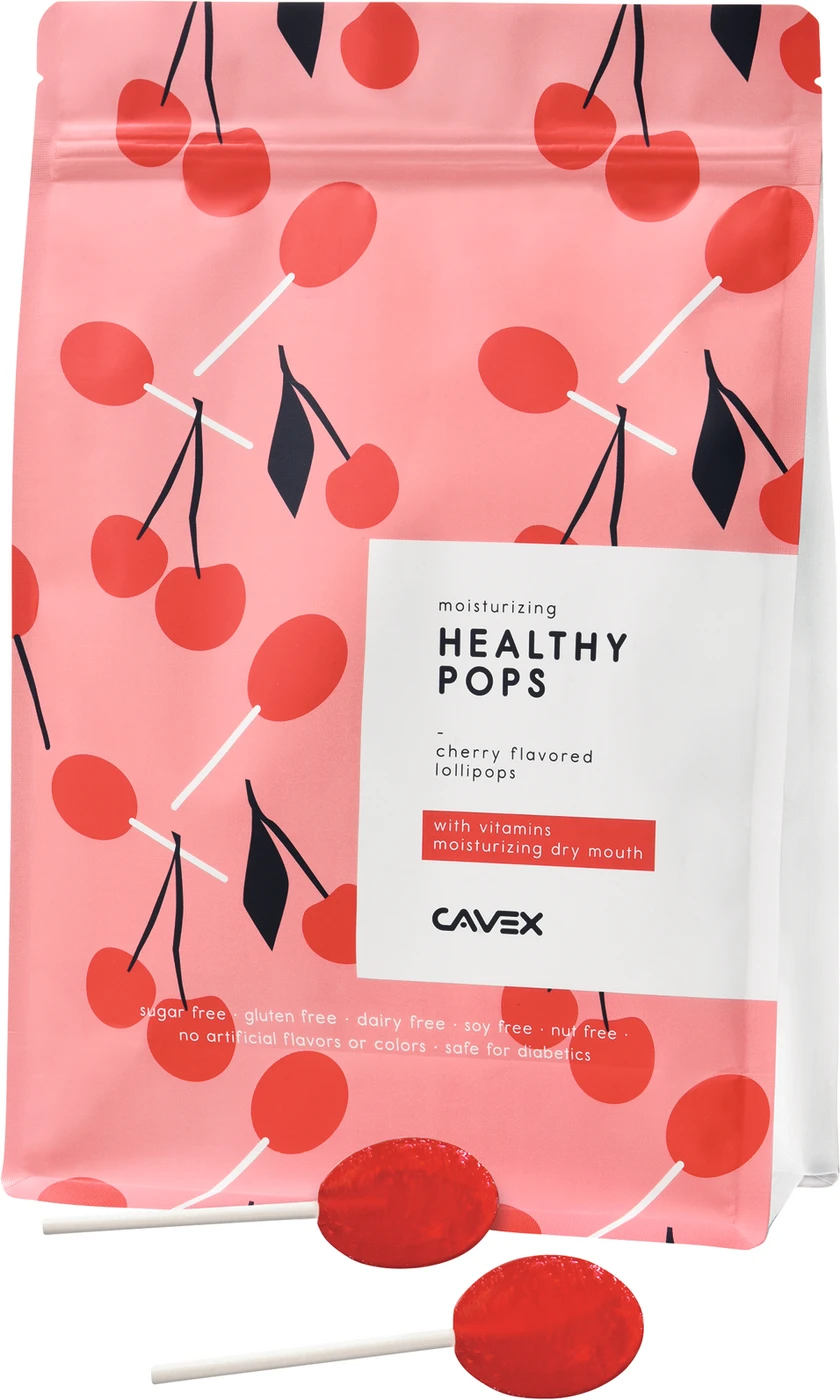 Cavex Healthypops Packung 60 Stück cherry Cavex Healthypops Packung 60 Stück cherry