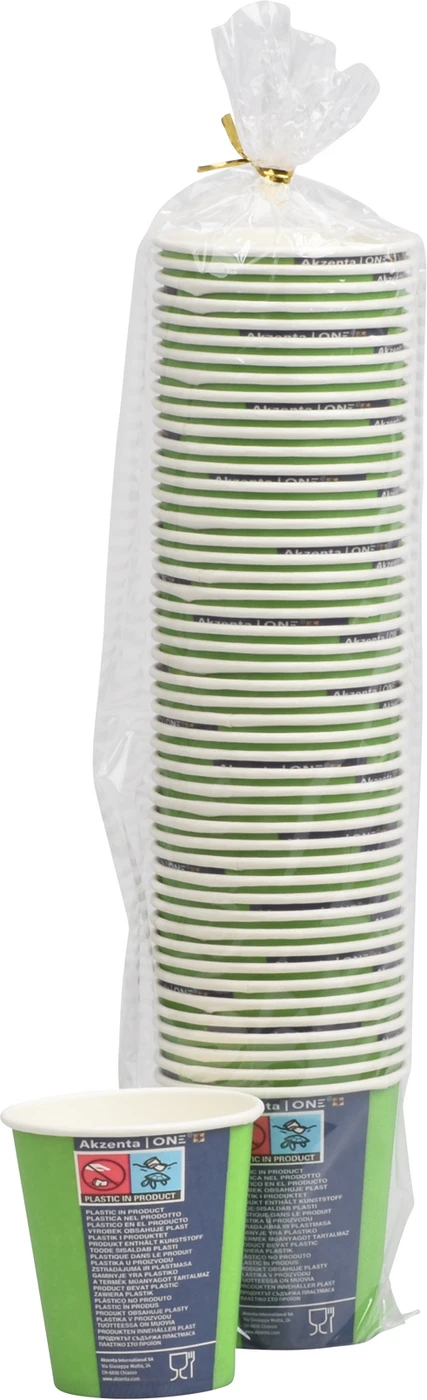 Akzenta ONE Pappbecher Karton 20 x 50 Stück fresh green, 180 ml Akzenta ONE Pappbecher Karton 20 x 50 Stück fresh green, 180 ml