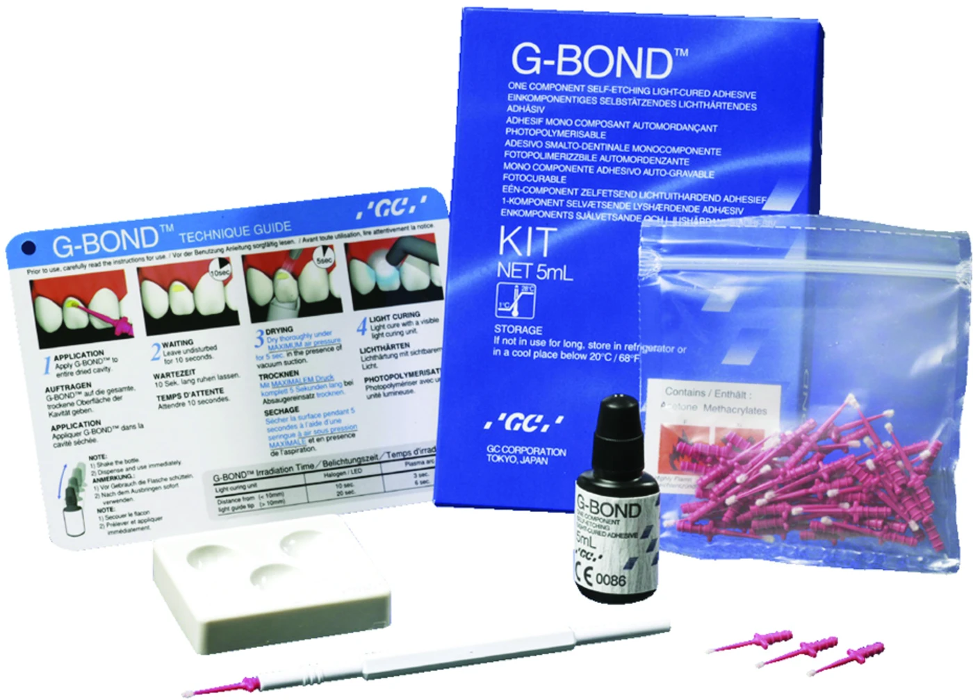 GC G-BOND™ Starter Kit 5 ml Flasche, Zubehör