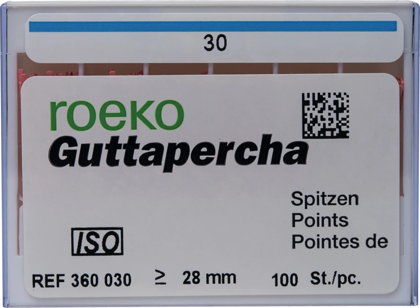roeko Guttapercha Spitzen Packung 100 Stück ISO 030