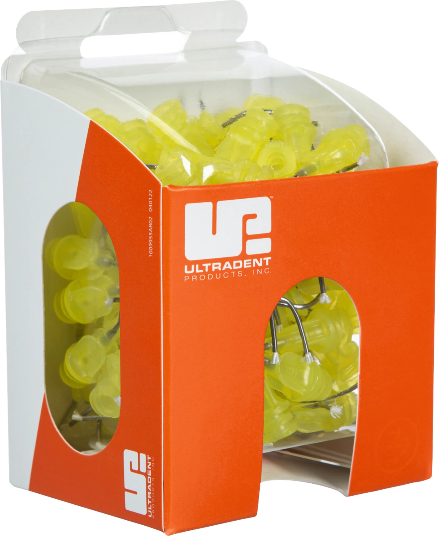 Metal Dento-Infusor™ Tip with Comfort Hub Packung 100 Stück gelb
