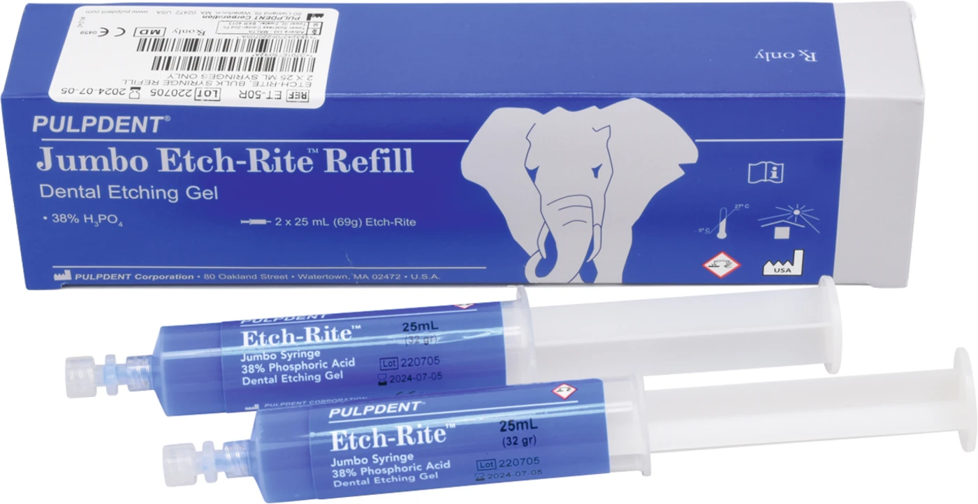 Etch Rite™ Packung 2 x 25 ml Jumbo-Spritze 38 %