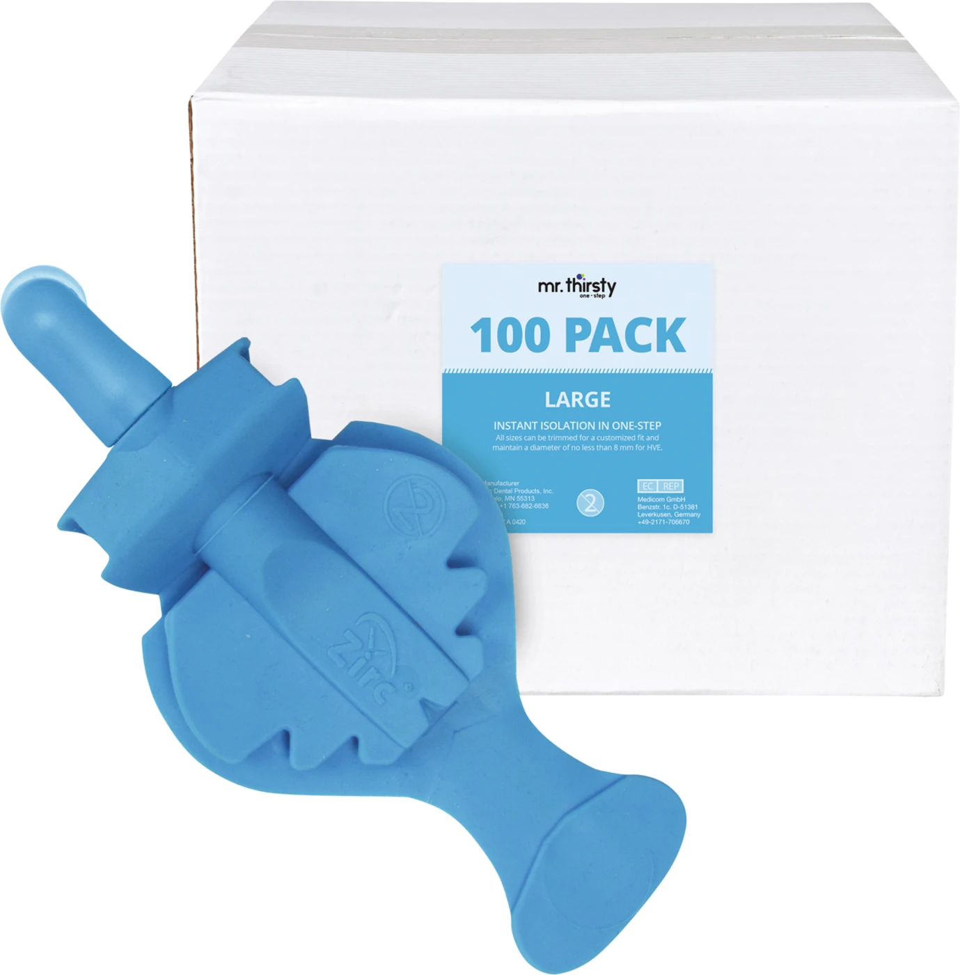 ZIRC Mr. Thirsty One-Step Packung 100 Aufsätze large mit Adapter
