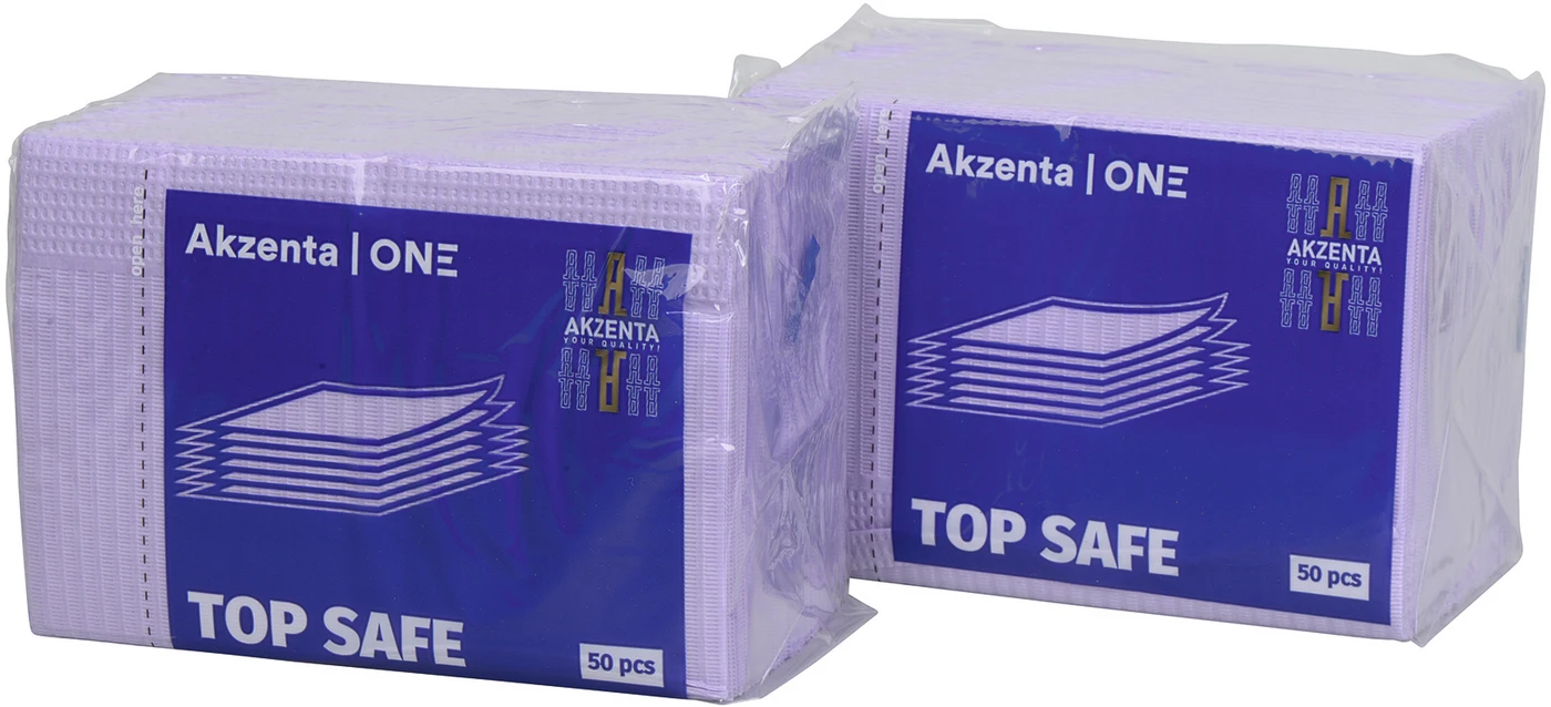 TOP SAFE Patientenservietten Karton 10 x 50 Stück lila, 33 x 45 cm, 2-lagig