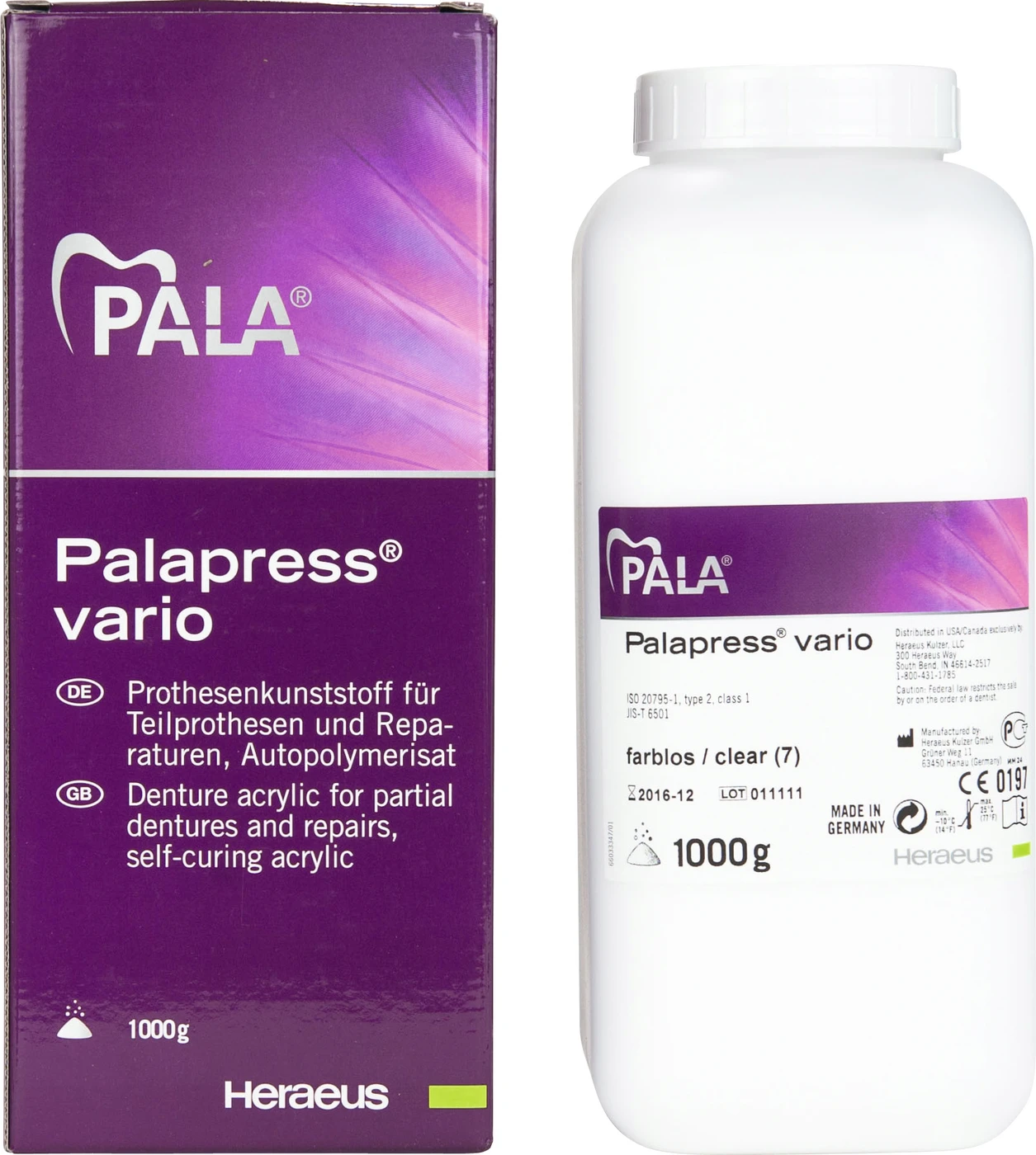 Palapress® vario Flasche 1 kg Pulver farblos