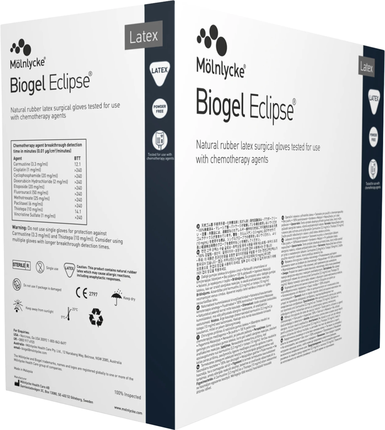 Biogel® Eclipse® Packung 50 x 4 Stück puderfrei, leicht transparent, Größe 8,5