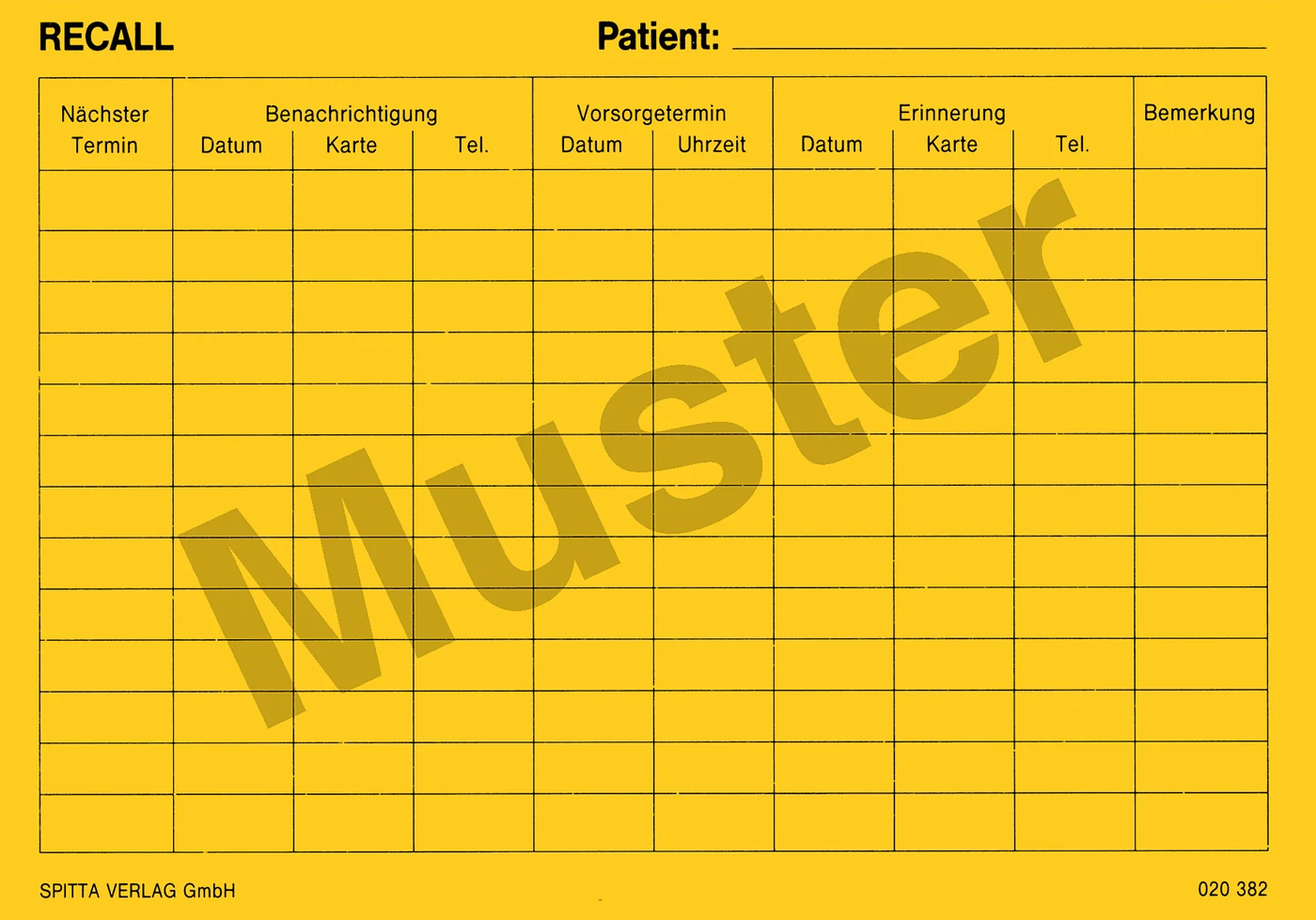 REC Recallkarteikarte Packung 100 Stück