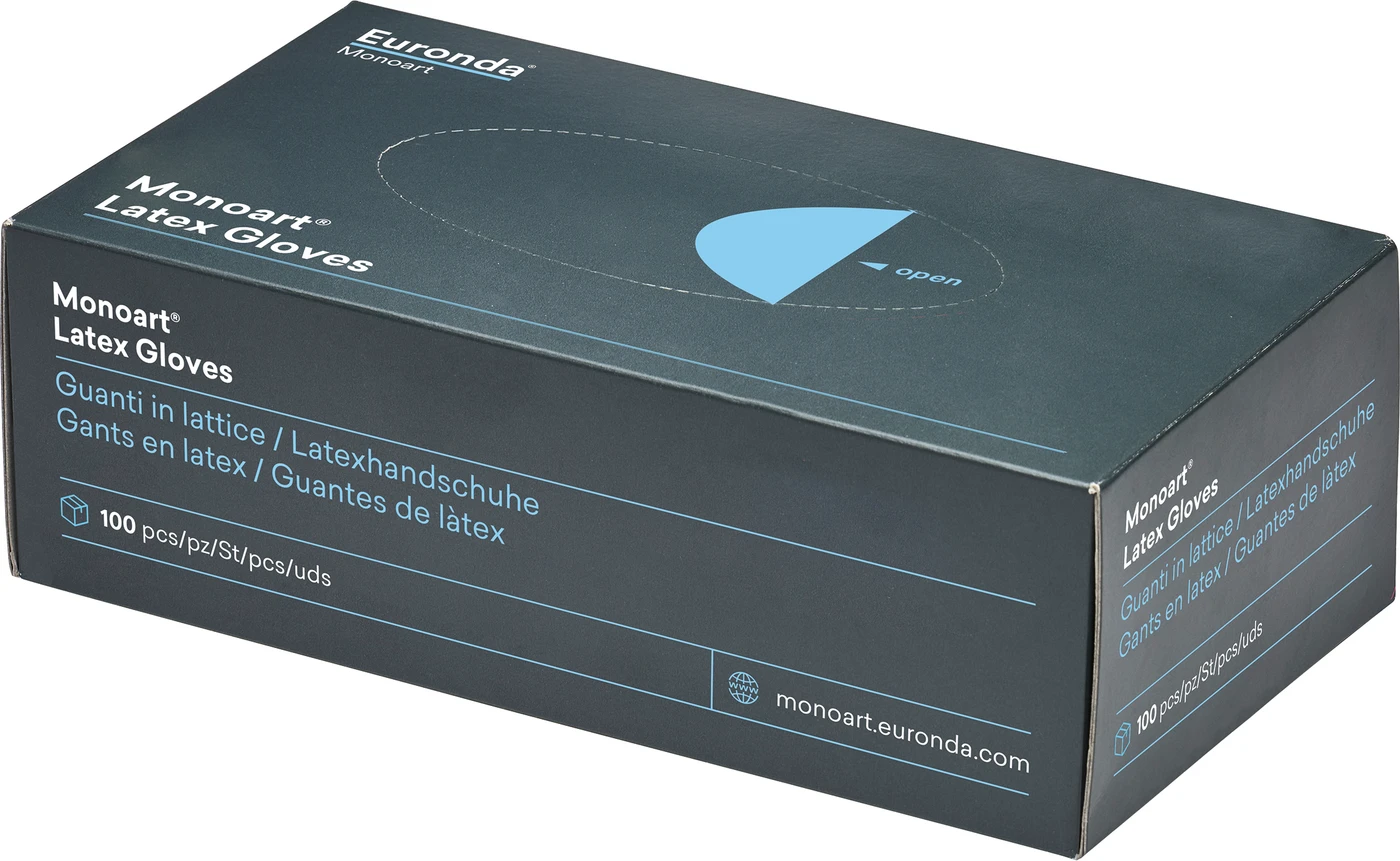 Monoart® Einmalhandschuhe Latex Packung 100 Stück puderfrei, lila, L Monoart® Einmalhandschuhe Latex Packung 100 Stück puderfrei, lila, L