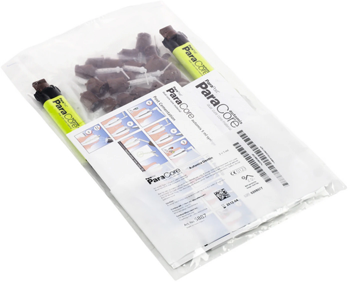 ParaCore® Refill Packung 2 x 5 ml Spritze dentin, 20 Mixing Tips mit Oral Tips