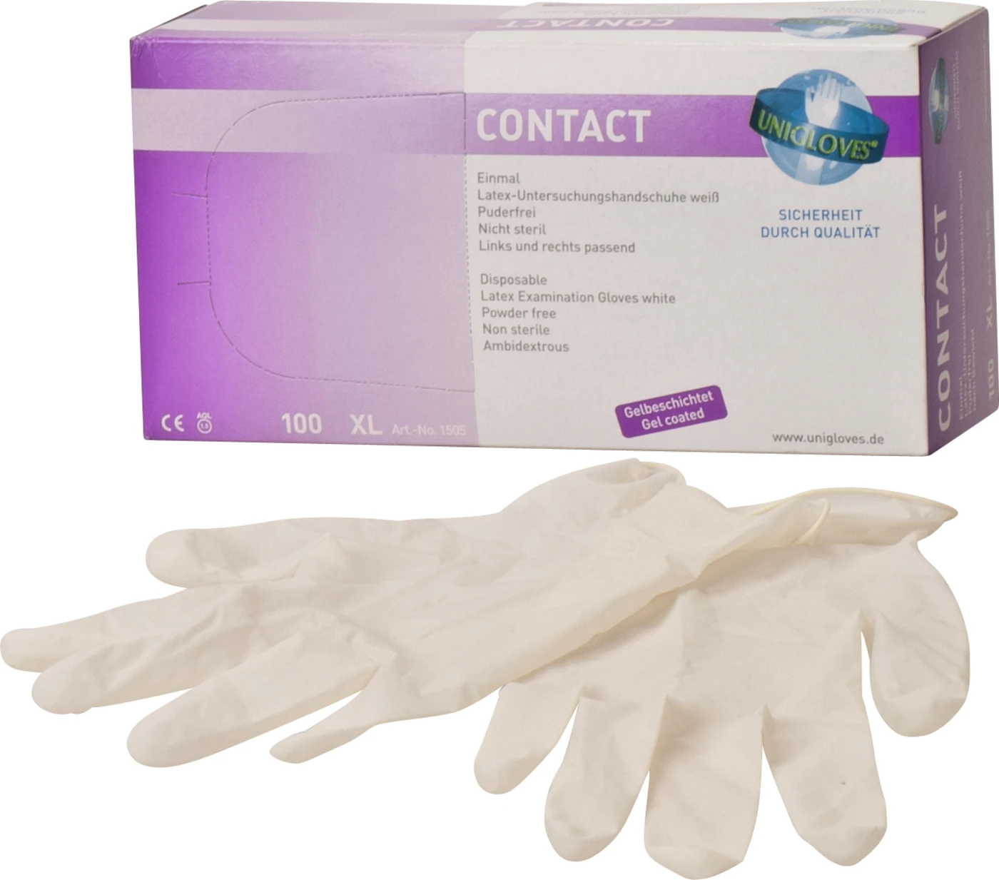 CONTACT® Packung 100 Stück puderfrei, naturlatex, XL