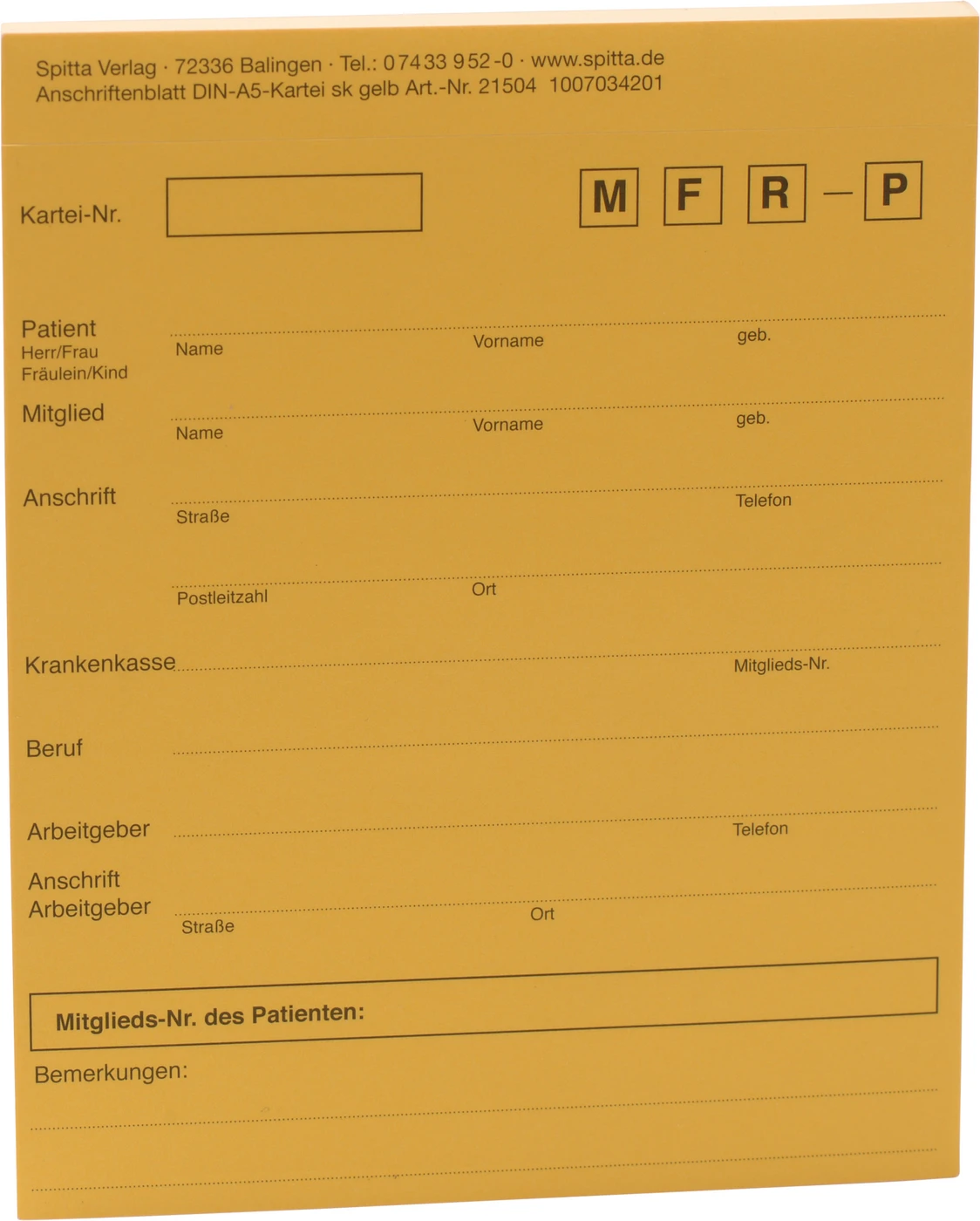 Adressaufkleber DIN A5 Block 50 Stück gelb, A5