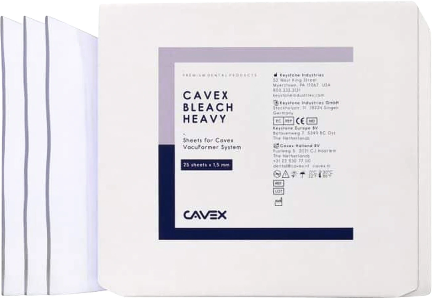 Cavex Bleach Heavy Packung 25 Stück transparent, Stärke 1,5 mm