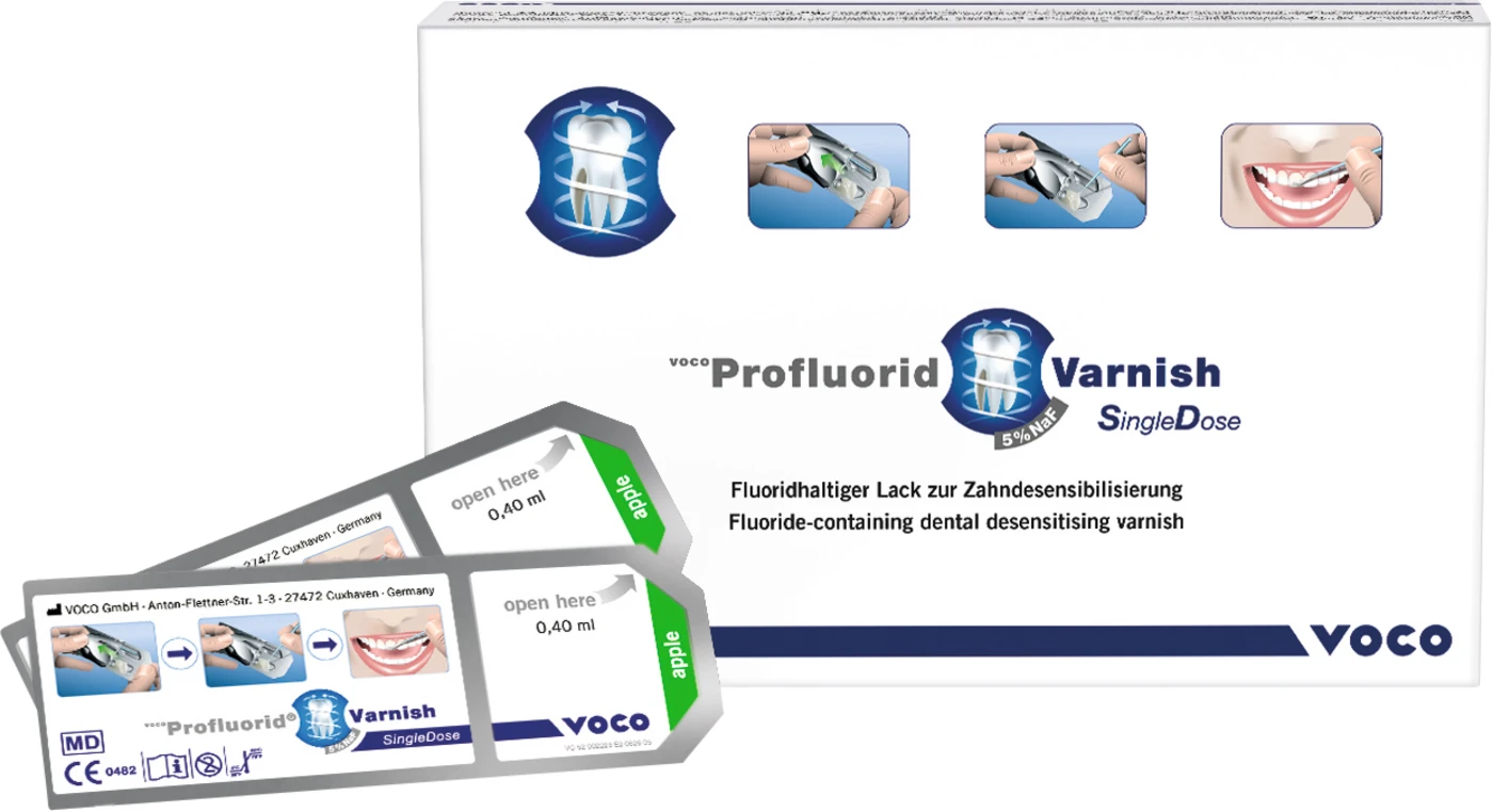 Profluorid® Varnish Packung 50 x 0,4 ml Single Dose Apfel, Zubehör