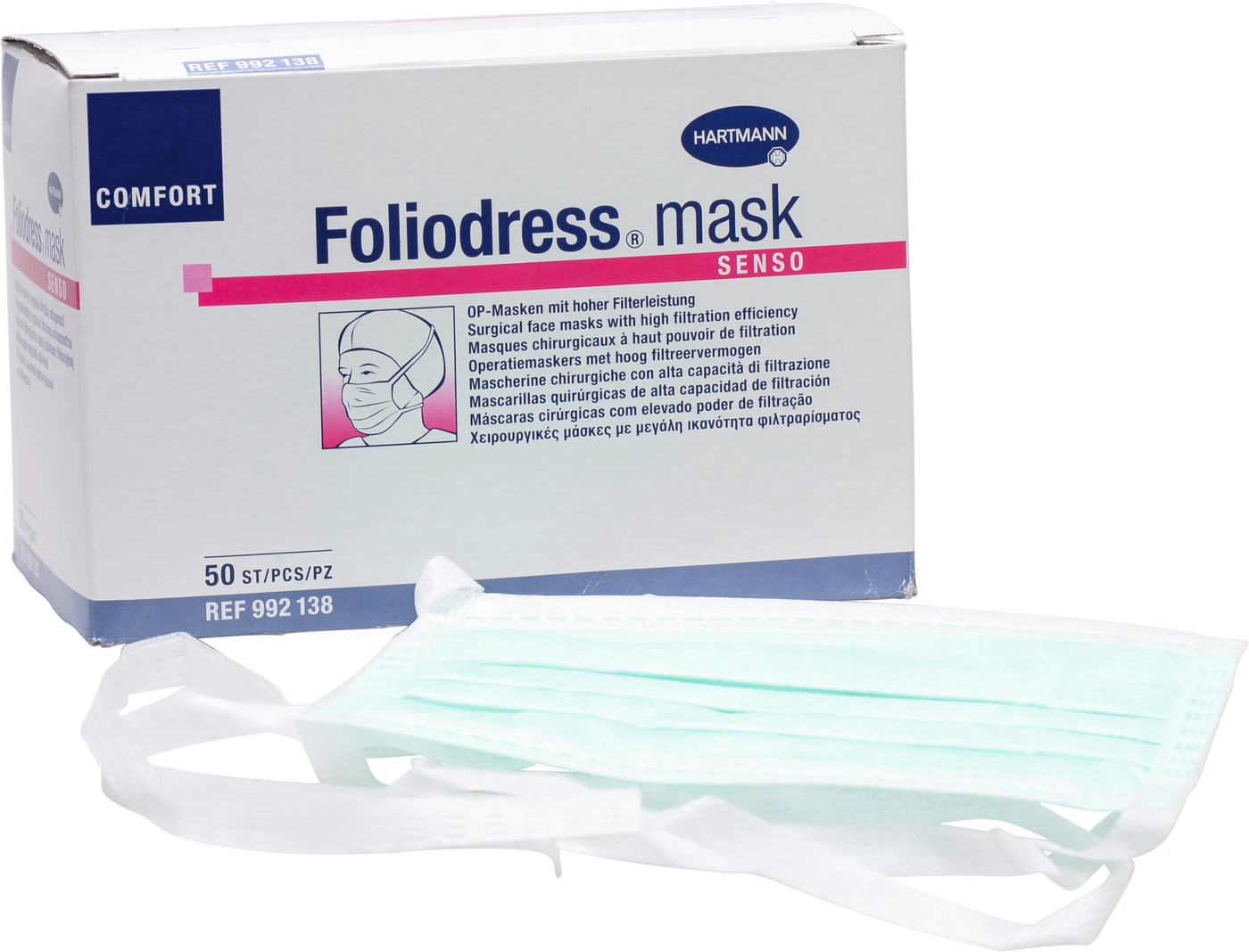 Foliodress® mask COMFORT SENSO Packung 50 Stück grün