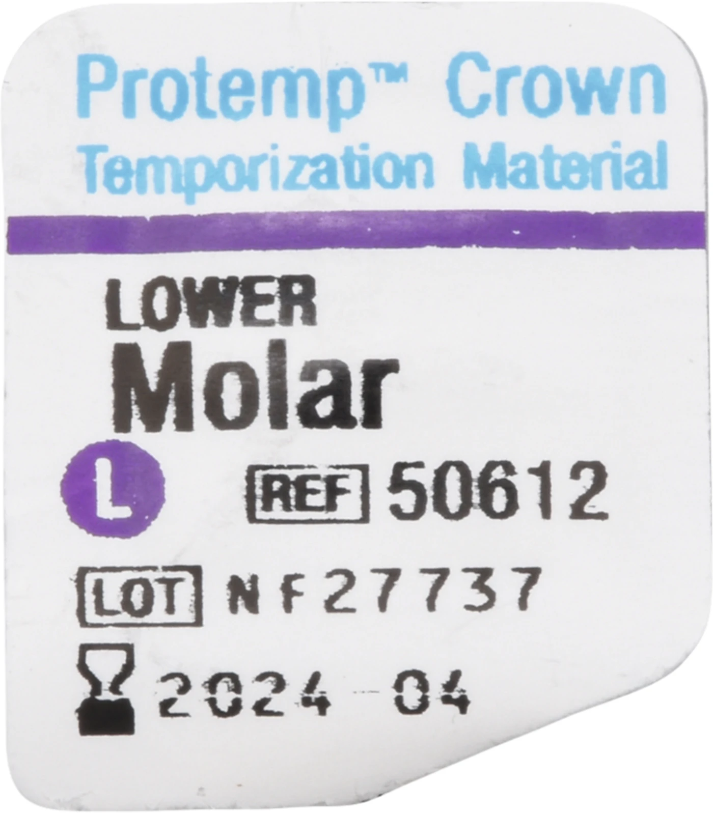 Protemp™ Crown Packung 5 Stück unterer Molar L, 1 Stückmesslehre