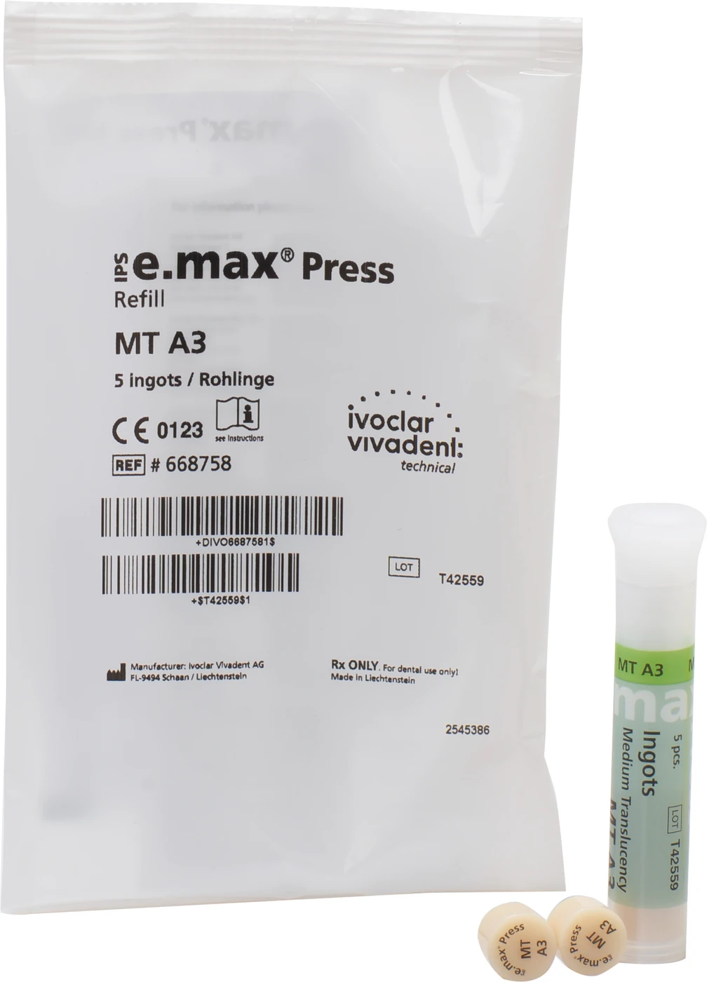 IPS e.max® Press Packung 5 Stück A3 MT