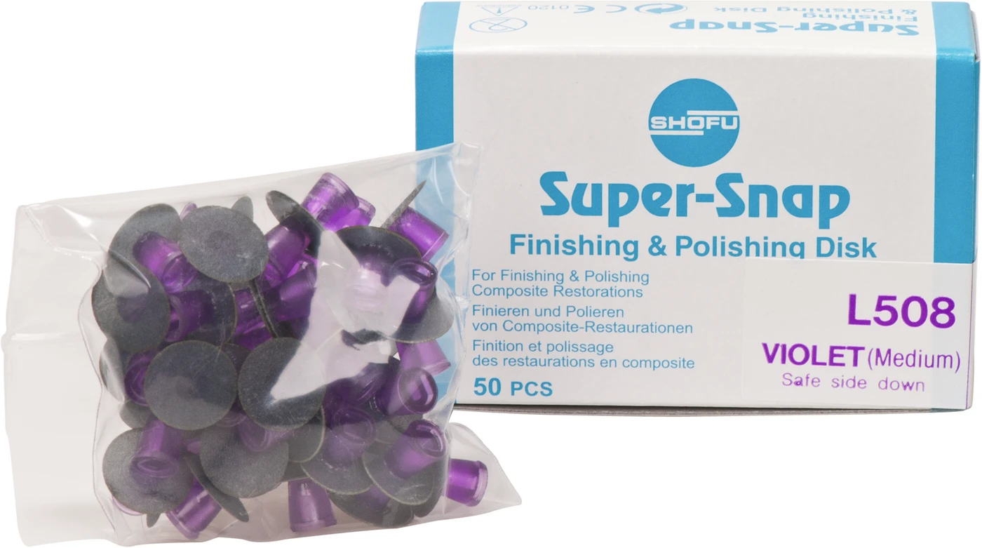 Super-Snap® Nachfüllpackung 50 Scheiben, violett, Körnung mittel, Beschichtung stirnseitig, standard