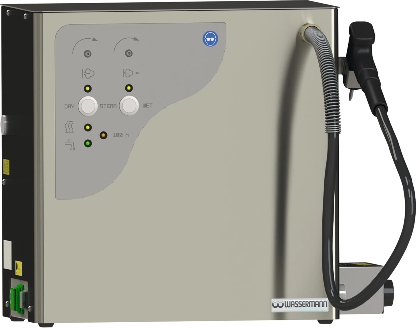 WASI-STEAM 3 Stück Dampfstrahler inklusive Wasserzulaufschlauch, Abflussschlauch, Schlauchschelle