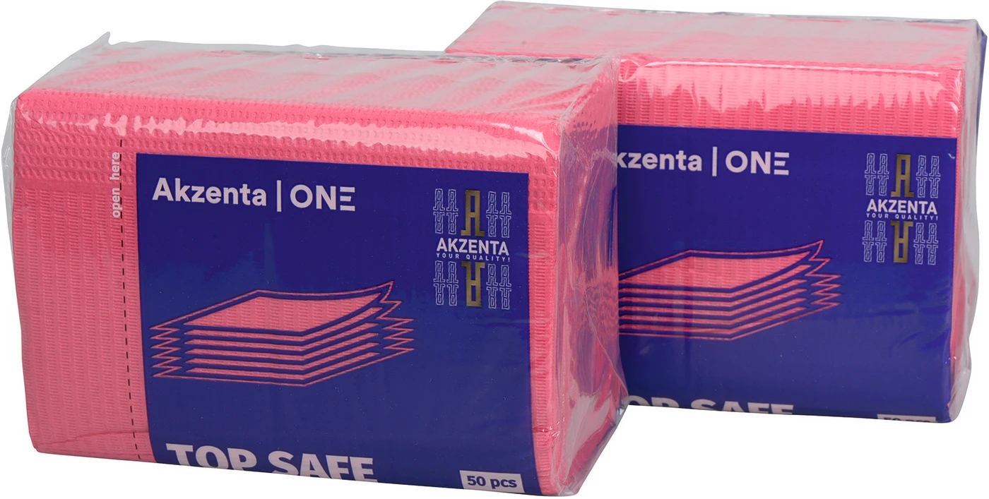 TOP SAFE Patientenservietten Karton 10 x 50 Stück fuchsia, 33 x 45 cm, 2-lagig