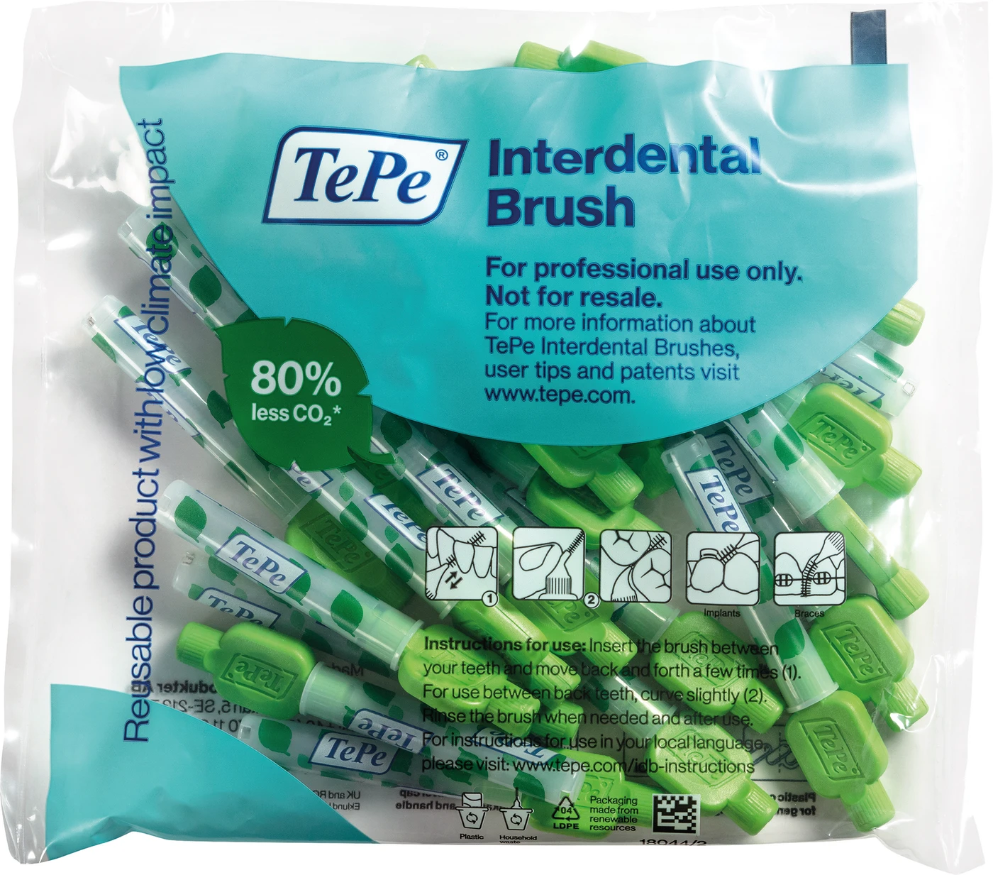 TePe® Interdentalbürsten Original Packung 25 Stück grün, Ø 0,8 mm TePe® Interdentalbürsten Original Packung 25 Stück grün, Ø 0,8 mm
