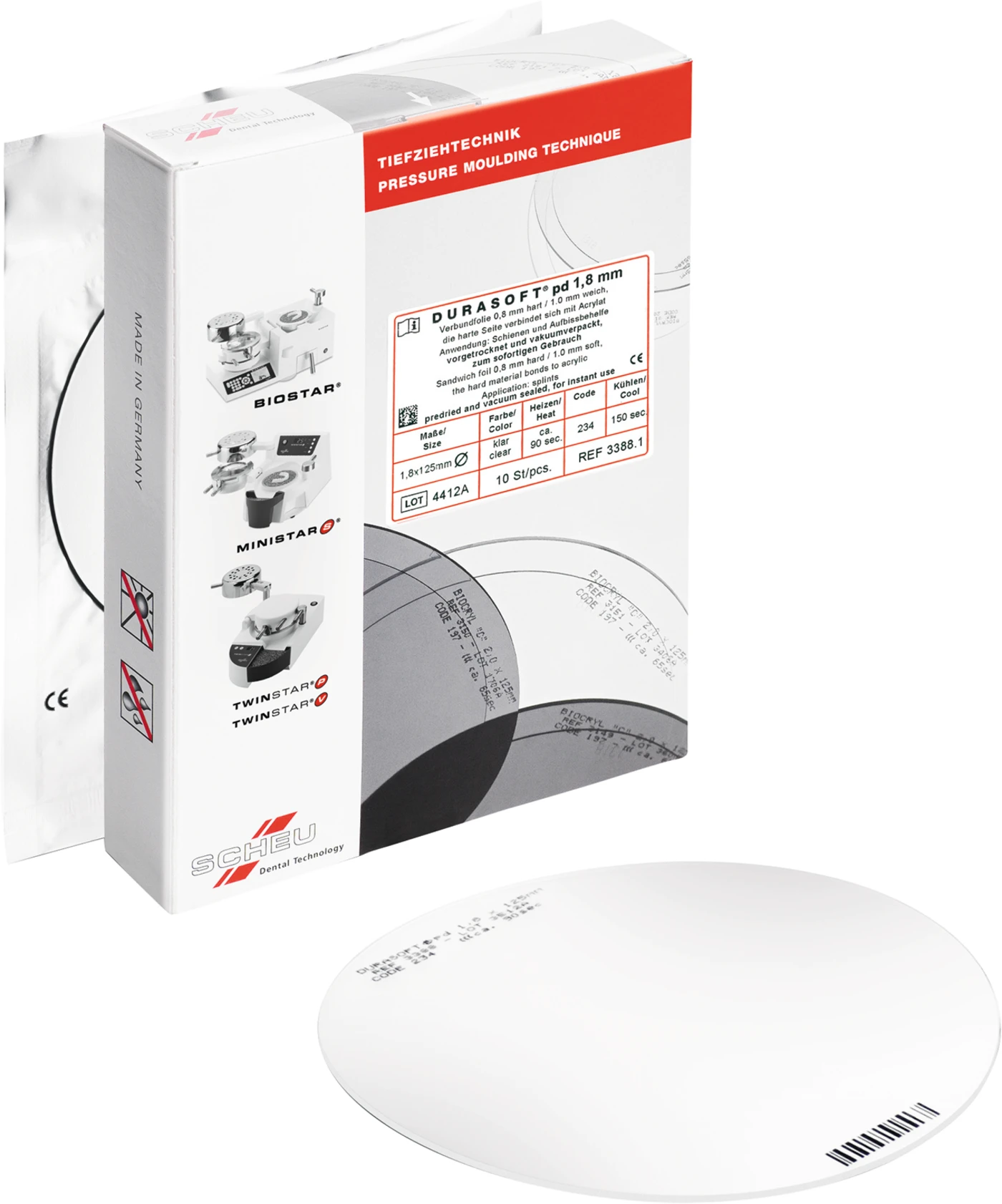 DURASOFT® pd Packung 10 Stück Ø 125 mm, Stärke 3 mm