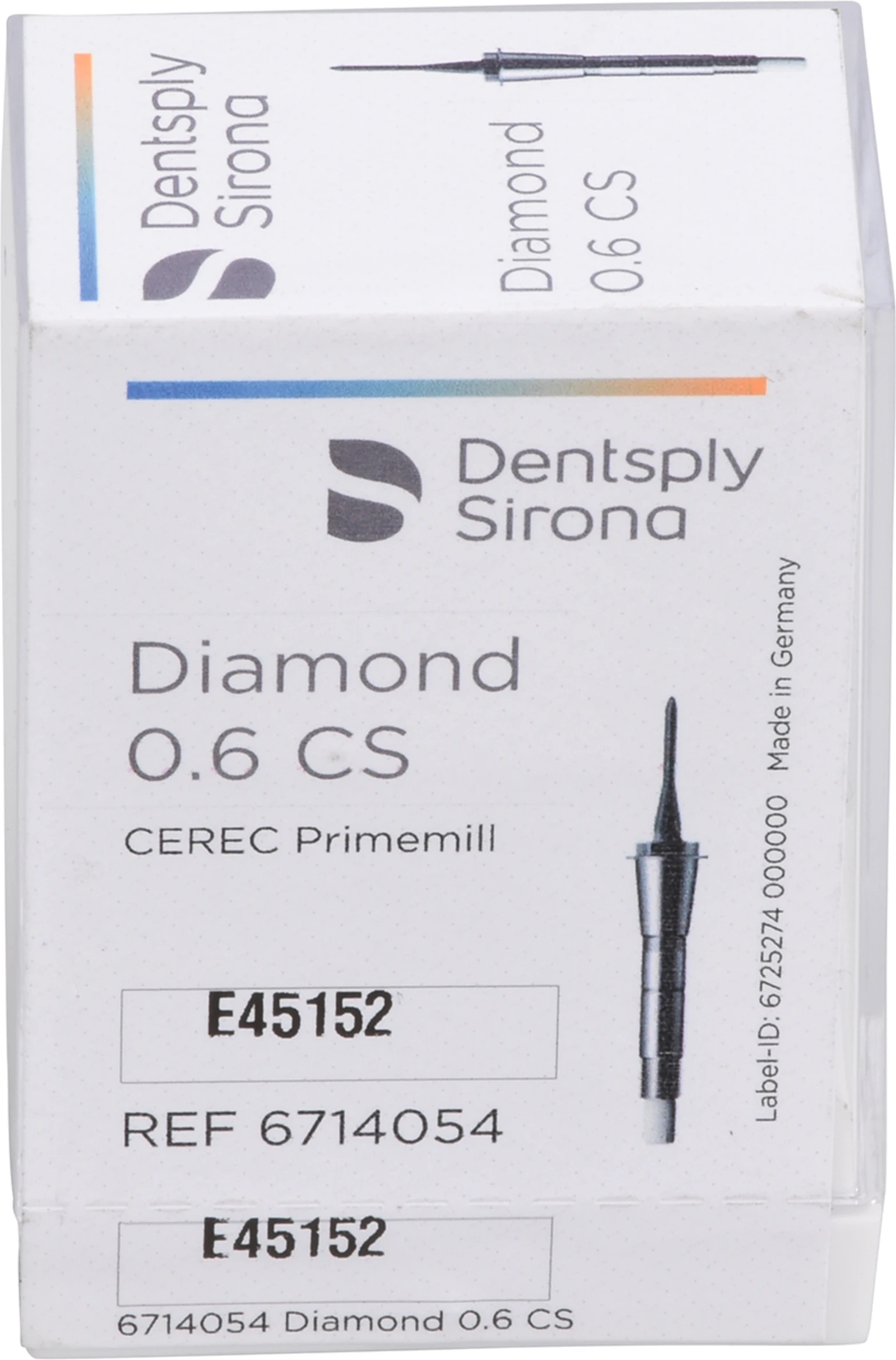 CEREC® Primemill Diamond Packung 6 Stück weiß, 0.6 CS, Extra-Fein Modus