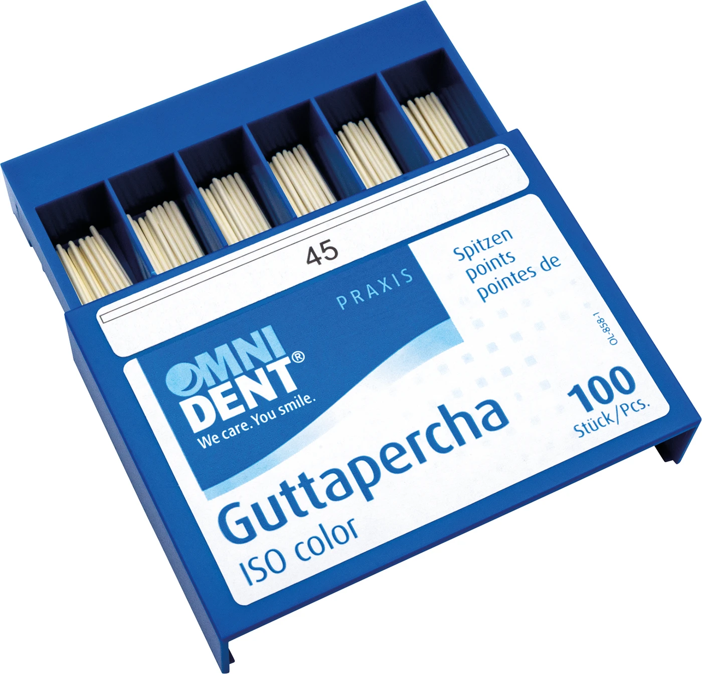 Guttaperchaspitzen Packung 100 Stück ISO 045