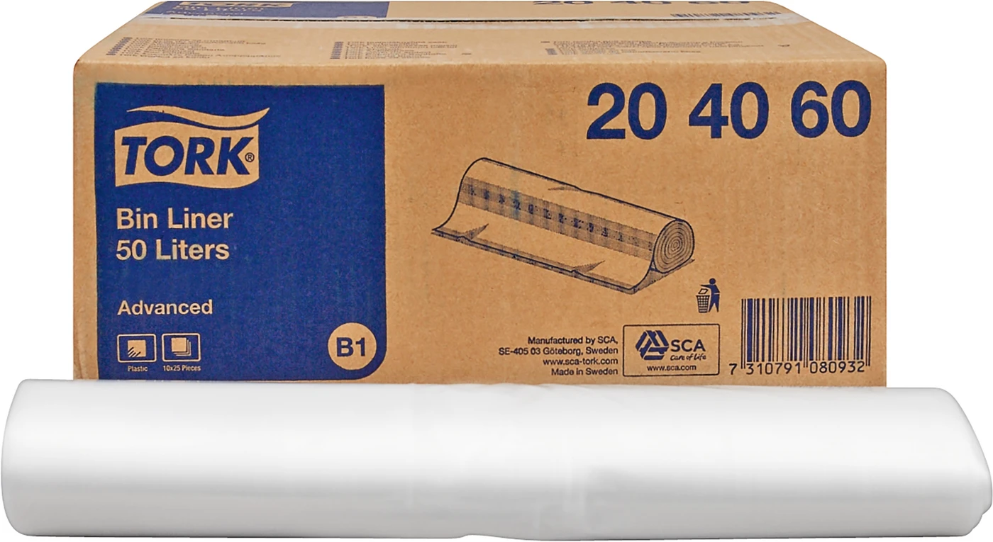 TORK® Abfallsäcke Karton 10 x 25 Tüten, 50 l