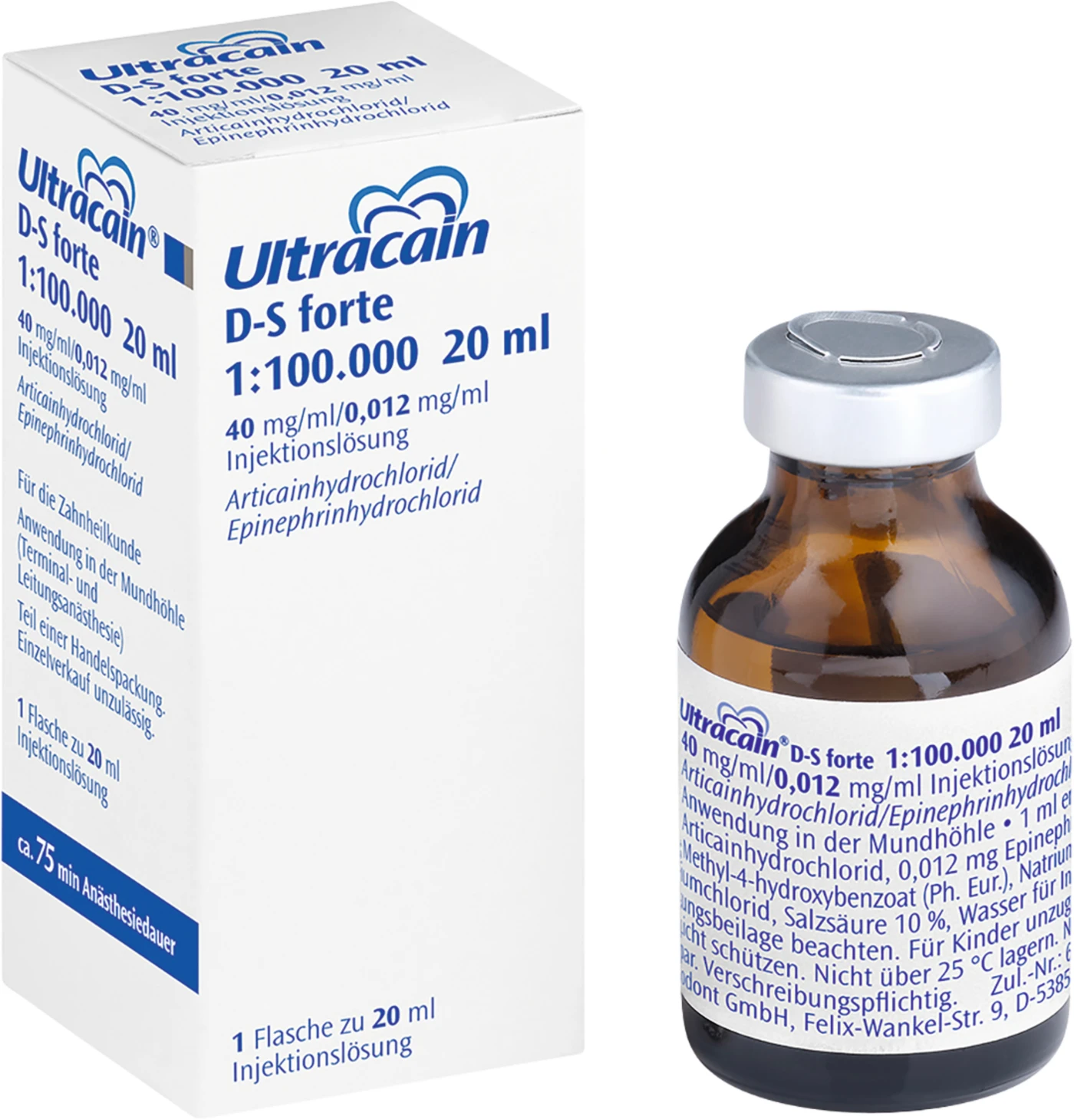 Ultracain® D-S forte 1:100.000 Packung 10 x 20 ml Flasche DS-forte, 1:100.000